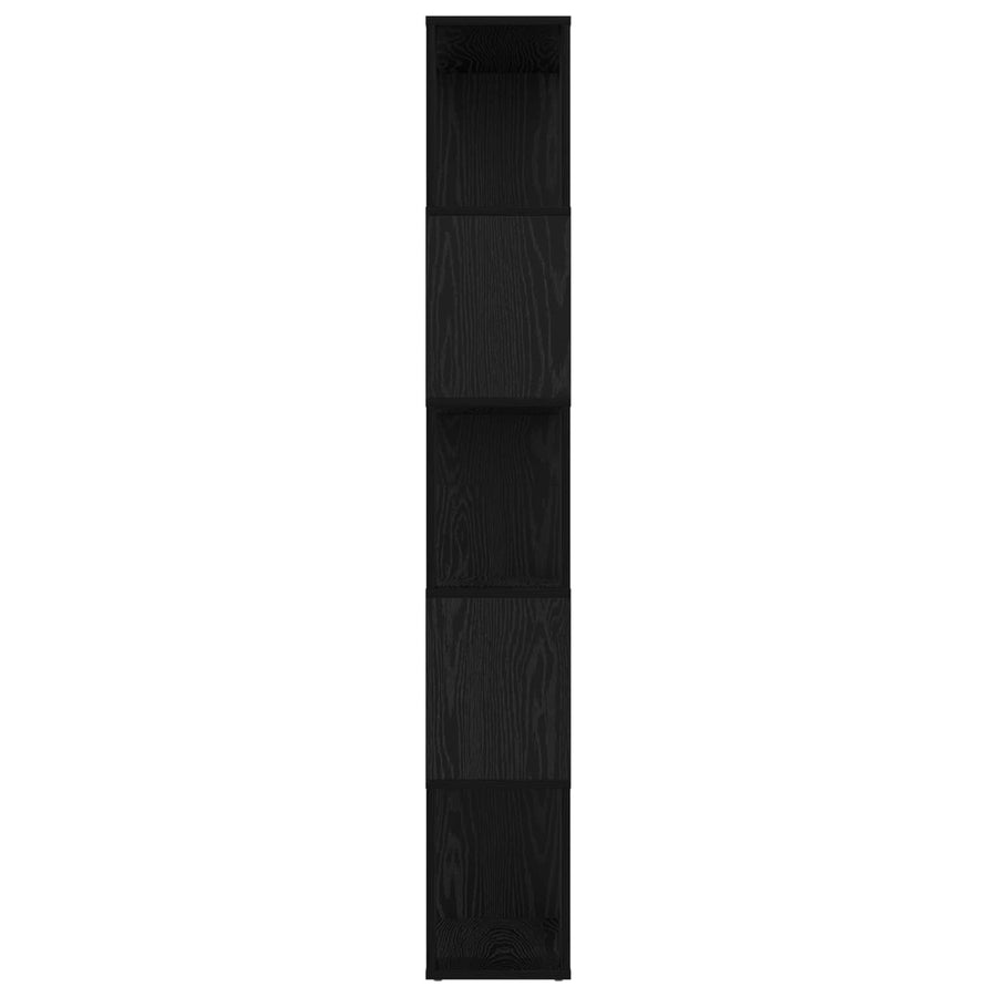 Boekenkast 80 X 24 X 159 Cm Bewerkt Hout Zwart eiken