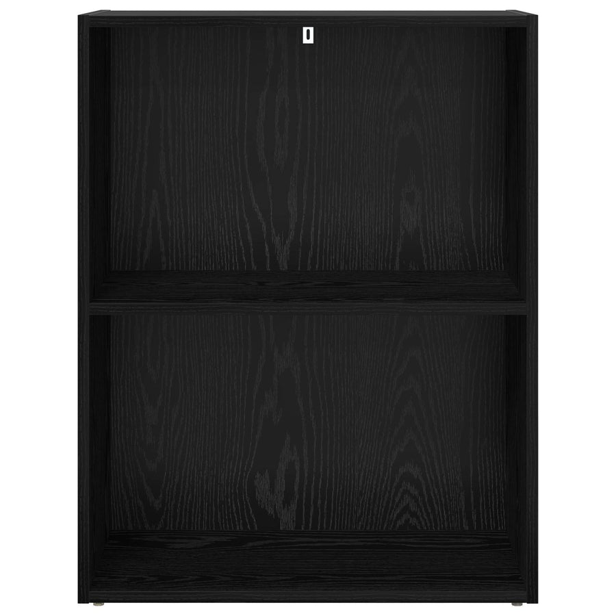Boekenkast 60 X 30 X 76.5 Cm Bewerkt Hout 60 cm 77 cm Zwart eiken