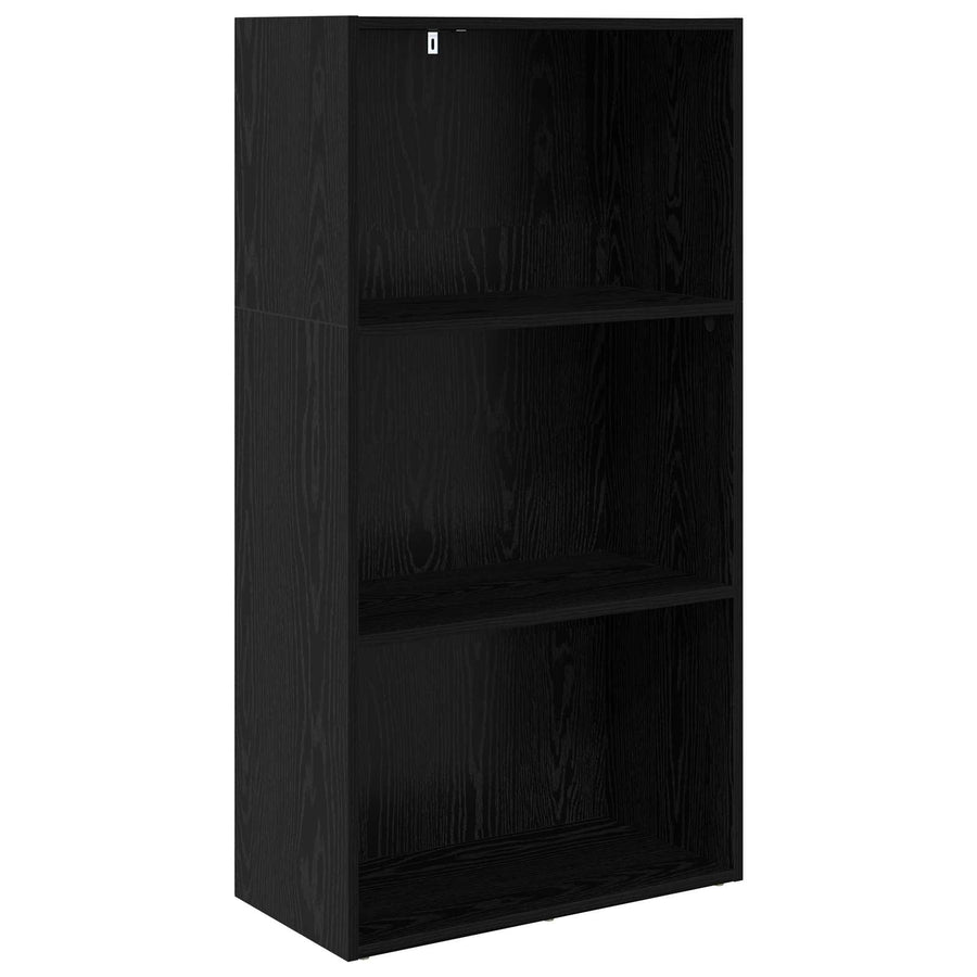 Boekenkast Zwart Eiken 60 x 30 x 76.5 cm Bewerkt hout