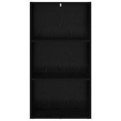 Boekenkast Zwart Eiken 60 x 30 x 76.5 cm Bewerkt hout