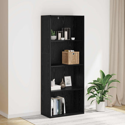 Boekenkast 60 X 30 X Bewerkt Hout 60 cm 151,5 cm Zwart eiken