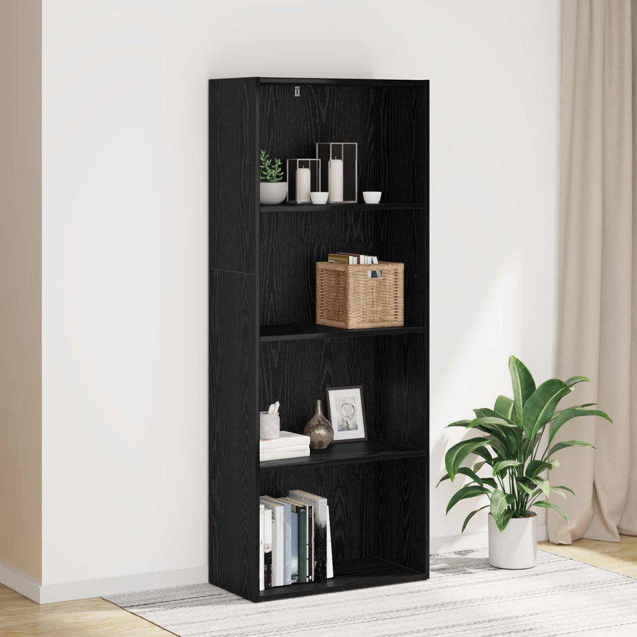 Boekenkast 60 X 30 X Bewerkt Hout 60 cm 151,5 cm Zwart eiken