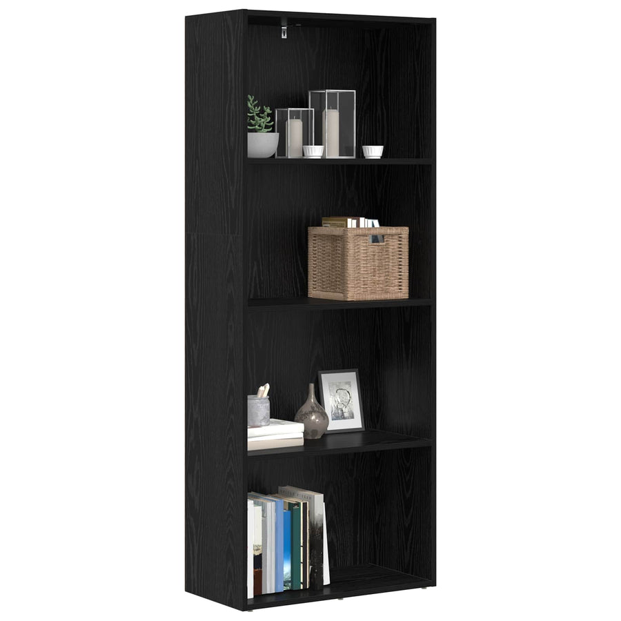 Boekenkast 60 X 30 X Bewerkt Hout 60 cm 151,5 cm Zwart eiken
