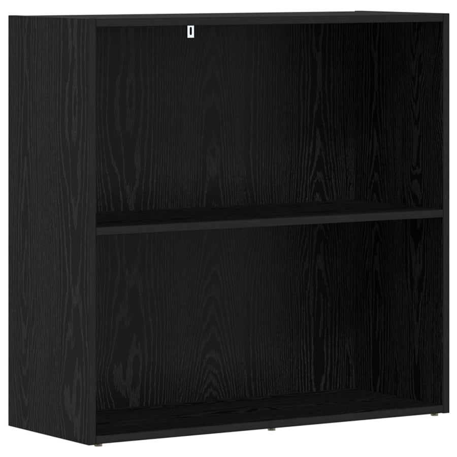 Boekenkast Zwart Eiken 60 x 30 x 76.5 cm Bewerkt hout