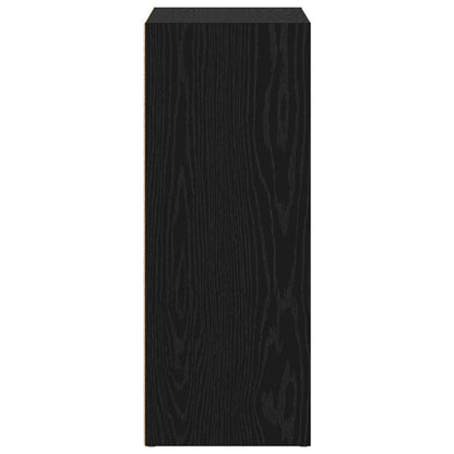 Boekenkast Zwart Eiken 60 x 30 x 76.5 cm Bewerkt hout