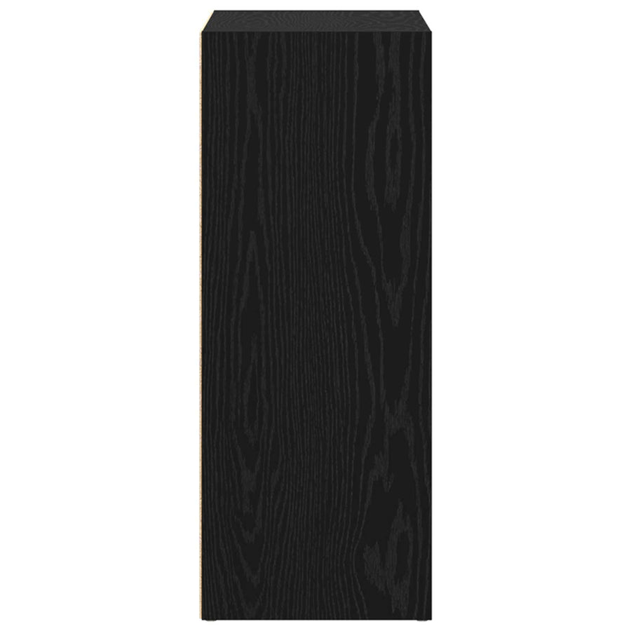 Boekenkast Zwart Eiken 60 x 30 x 76.5 cm Bewerkt hout
