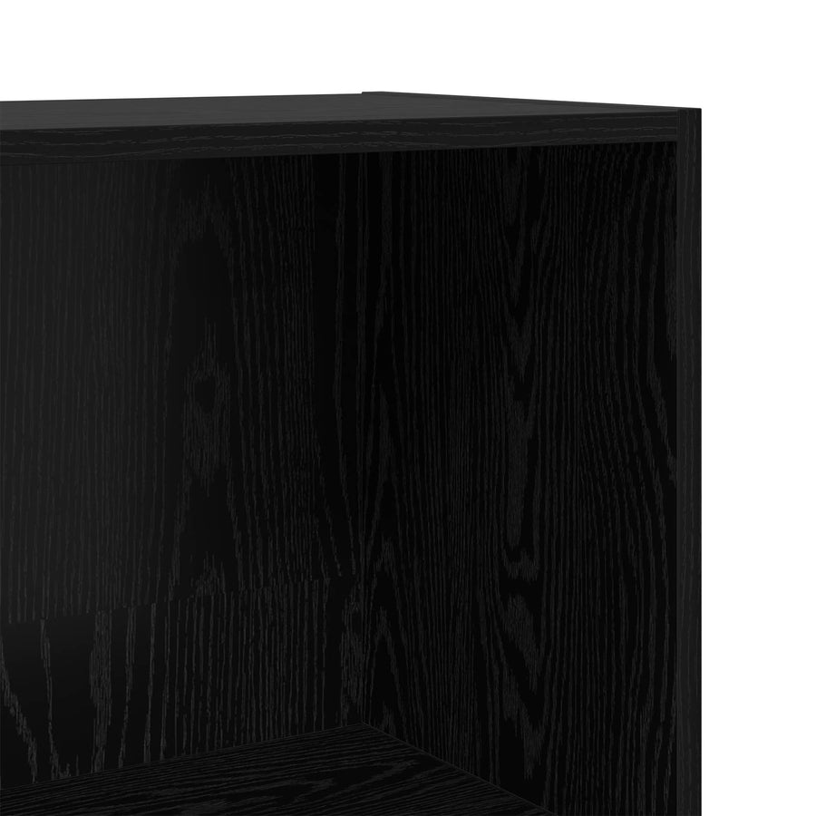 Boekenkast Zwart Eiken 60 x 30 x 76.5 cm Bewerkt hout