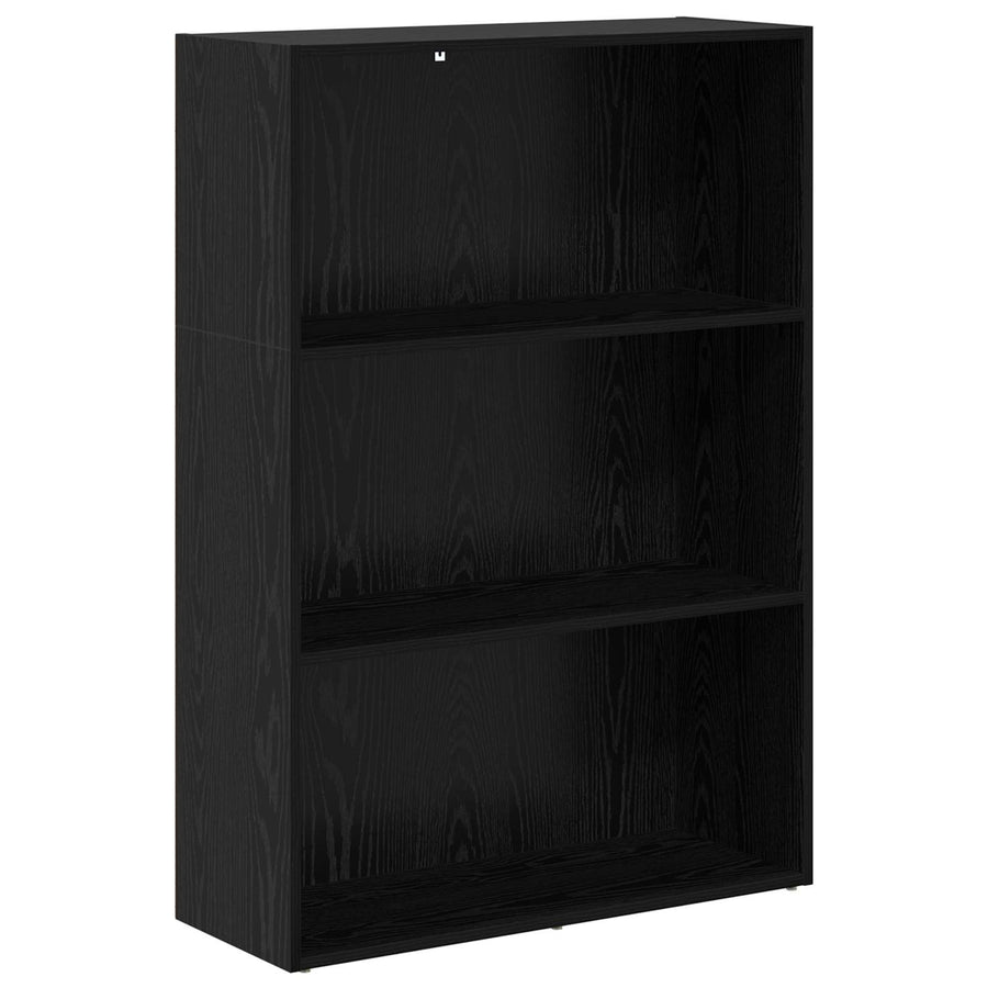 Boekenkast Zwart Eiken 60 x 30 x 76.5 cm Bewerkt hout