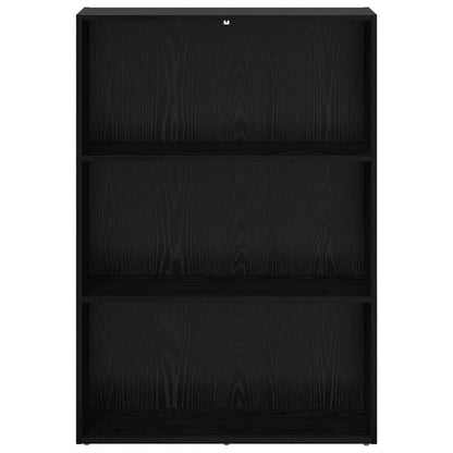 Boekenkast Zwart Eiken 60 x 30 x 76.5 cm Bewerkt hout