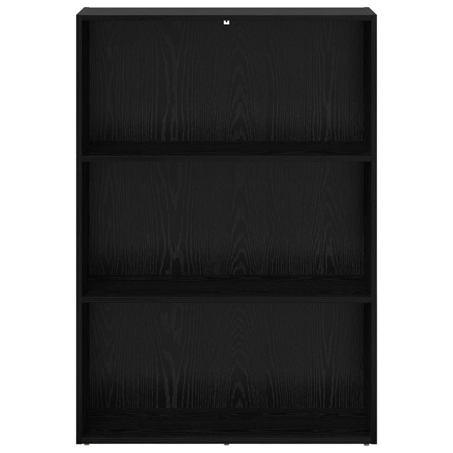 Boekenkast Zwart Eiken 60 x 30 x 76.5 cm Bewerkt hout