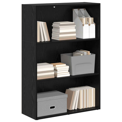 Boekenkast Zwart Eiken 60 x 30 x 76.5 cm Bewerkt hout