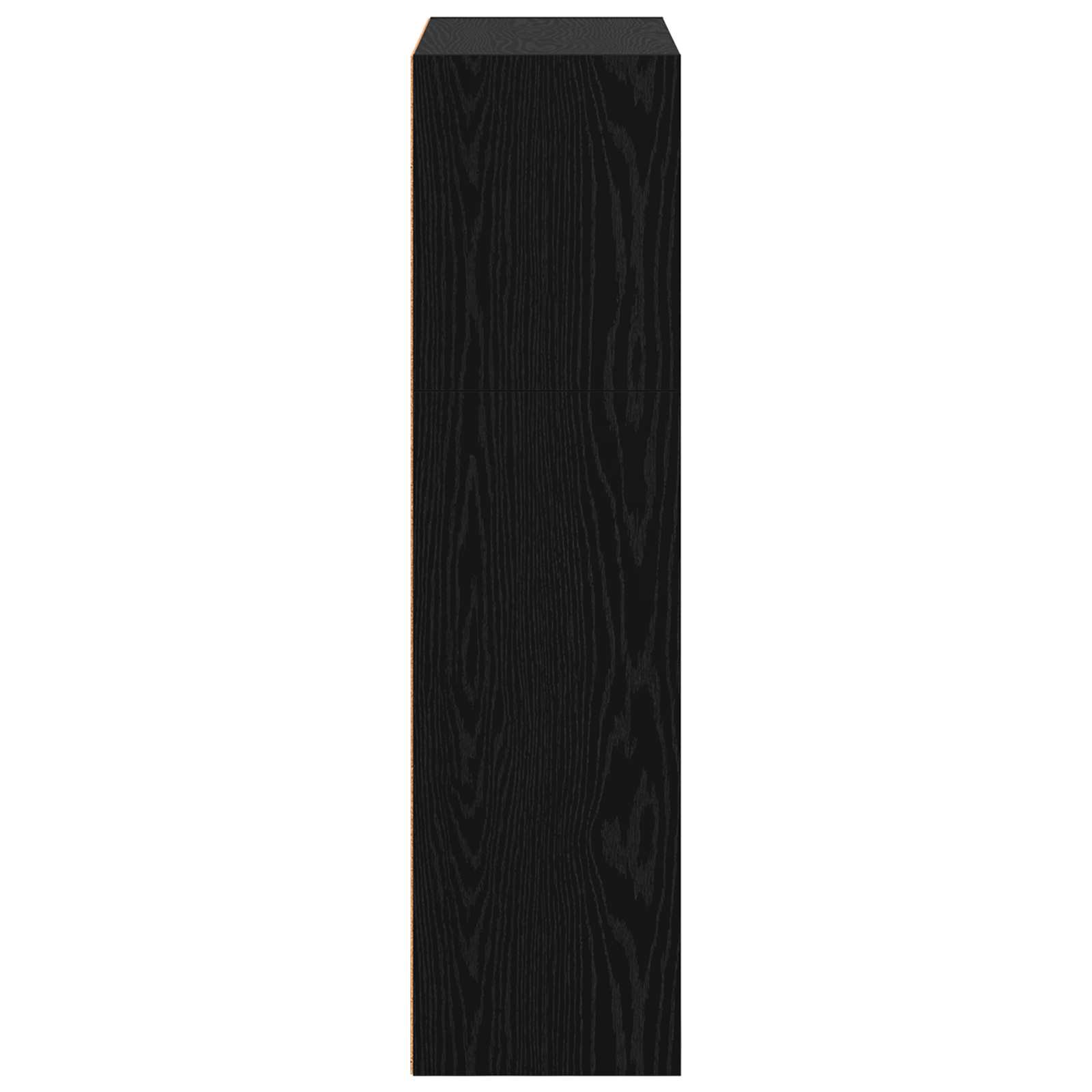 Boekenkast Zwart Eiken 60 x 30 x 76.5 cm Bewerkt hout