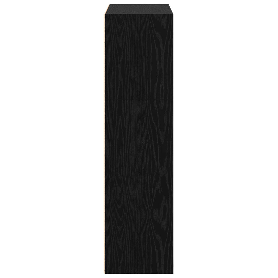 Boekenkast Zwart Eiken 60 x 30 x 76.5 cm Bewerkt hout