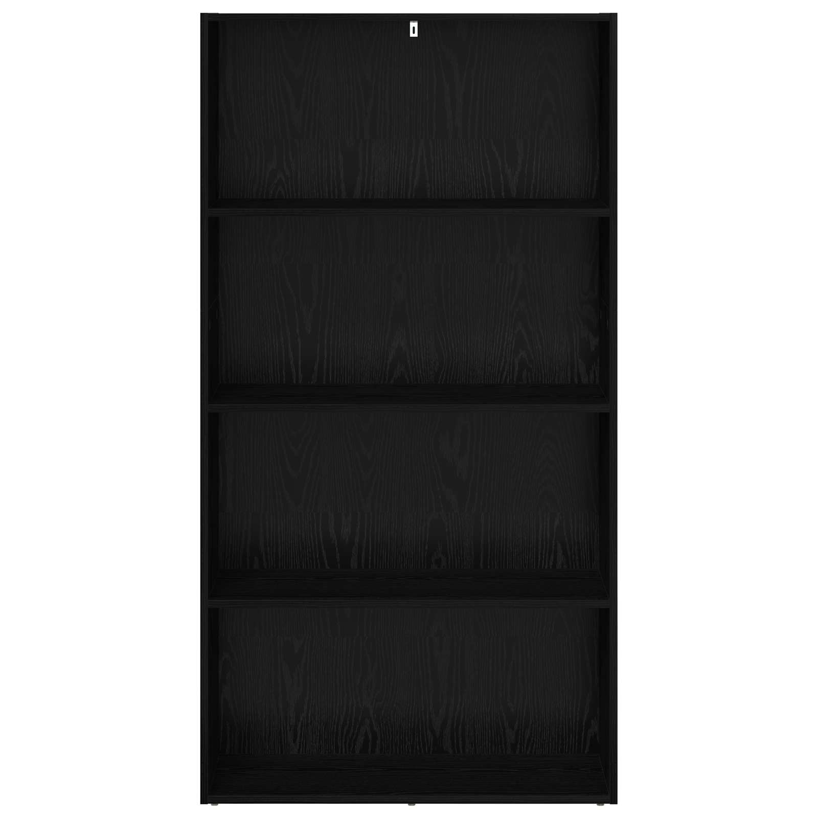 Boekenkast Zwart Eiken 80 x 30 x 151,5 cm Bewerkt hout