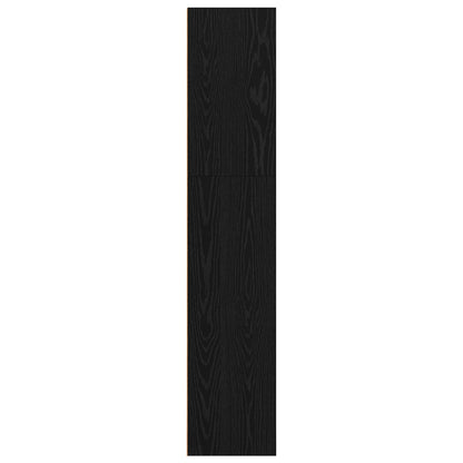 Boekenkast Zwart Eiken 80 x 30 x 151,5 cm Bewerkt hout