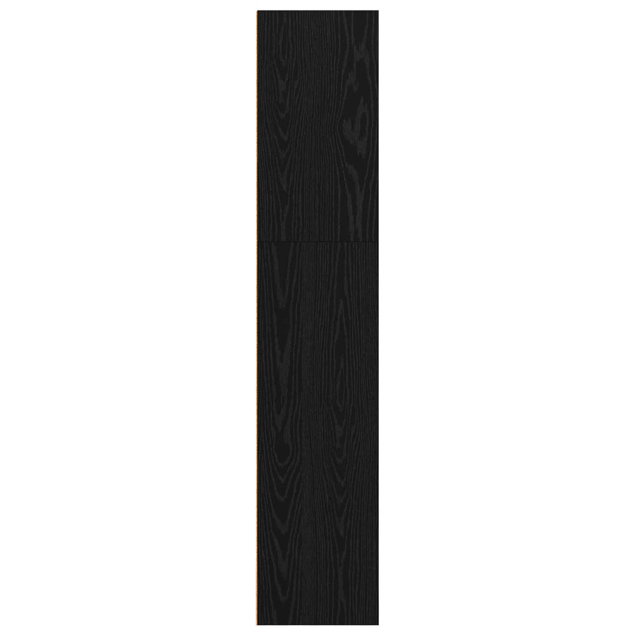 Boekenkast Zwart Eiken 80 x 30 x 151,5 cm Bewerkt hout
