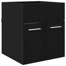 Wastafelkast Zwart Eiken 41 x 38,5 x 46 cm Bewerkt hout
