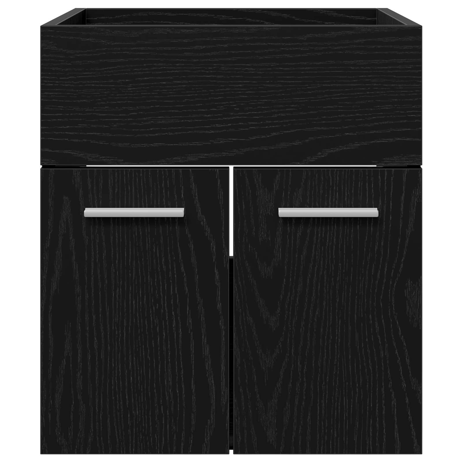 Wastafelkast Zwart Eiken 41 x 38,5 x 46 cm Bewerkt hout