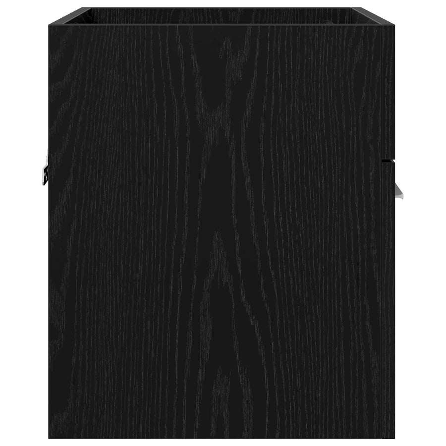Wastafelkast Zwart Eiken 41 x 38,5 x 46 cm Bewerkt hout
