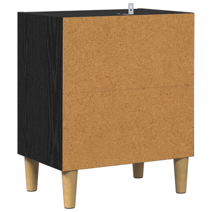 Bed Kast 40 X 30 X 50 Cm Bewerkt Hout 1 Zwart eiken