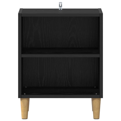 Bed Kast 40 X 30 X 50 Cm Bewerkt Hout 1 Zwart eiken