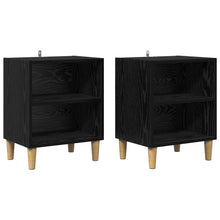 Bed Kast 2 Pcs 40 X 30 X 50 Cm Bewerkt Hout Zwart eiken