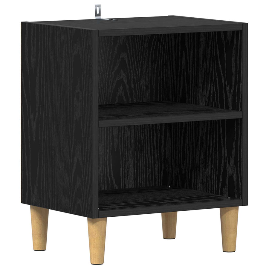 Bed Kast 2 Pcs 40 X 30 X 50 Cm Bewerkt Hout Zwart eiken