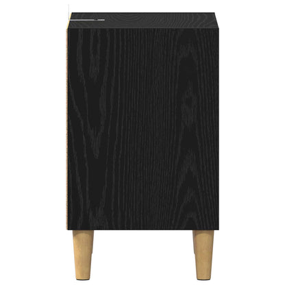 Bed Kast 2 Pcs 40 X 30 X 50 Cm Bewerkt Hout Zwart eiken