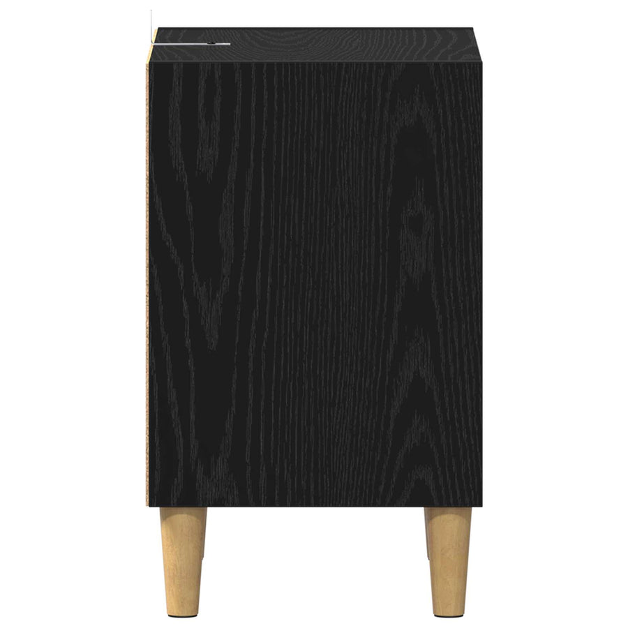 Bed Kast 2 Pcs 40 X 30 X 50 Cm Bewerkt Hout Zwart eiken