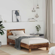 Bedframe 75x190 cm bewerkt hout oudhout