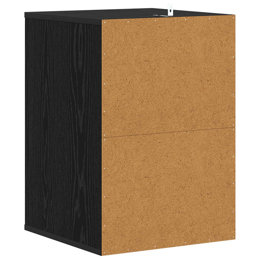 Ladenkast met lade Zwart Eiken 41 x 40 x 58 cm Bewerkt hout