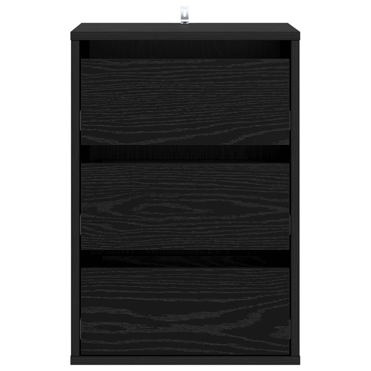 Ladenkast met lade Zwart Eiken 41 x 40 x 58 cm Bewerkt hout