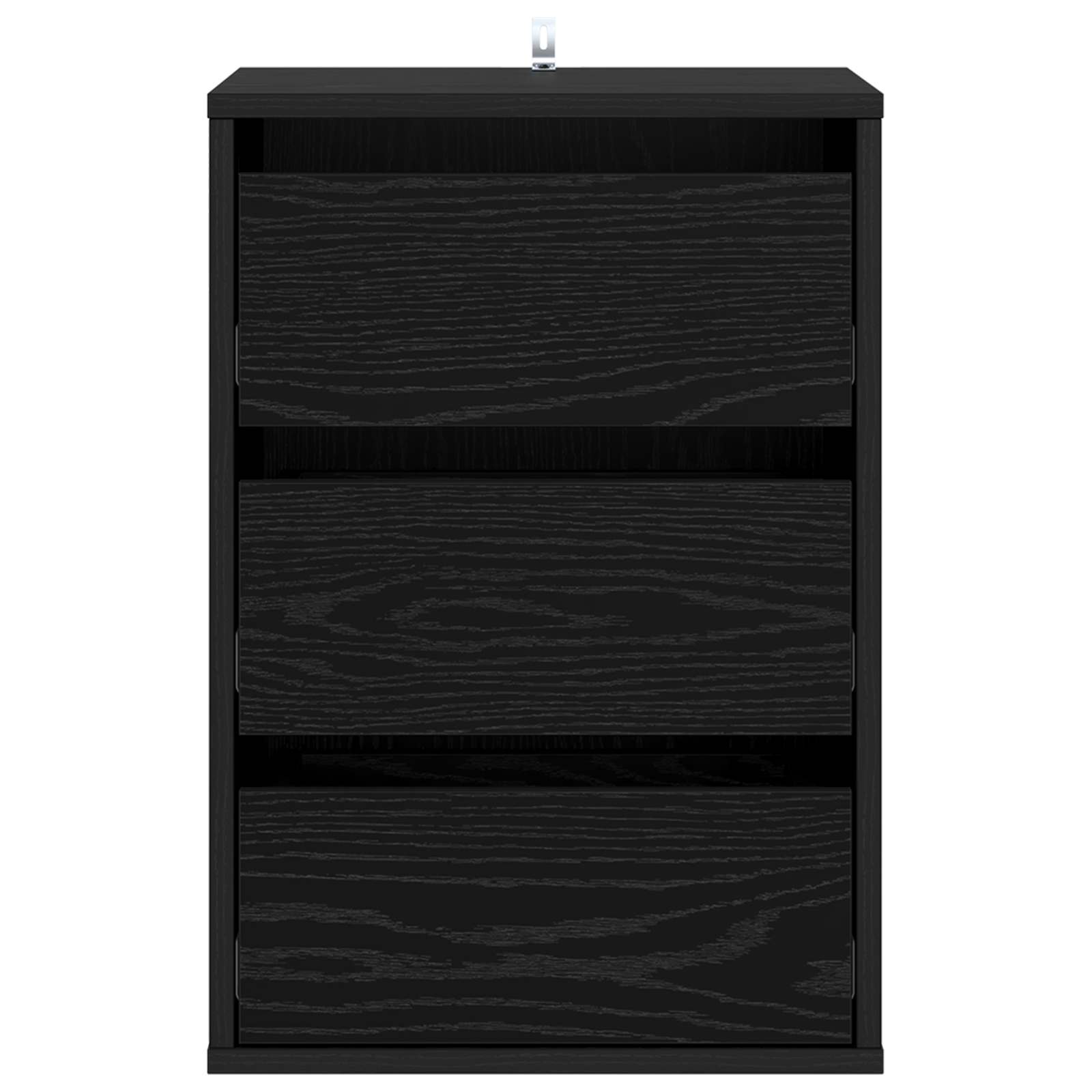 Ladenkast met lade Zwart Eiken 41 x 40 x 58 cm Bewerkt hout