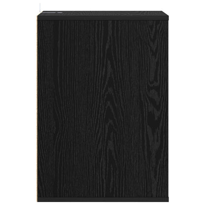Ladenkast met lade Zwart Eiken 41 x 40 x 58 cm Bewerkt hout