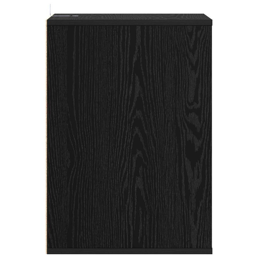 Ladenkast met lade Zwart Eiken 41 x 40 x 58 cm Bewerkt hout