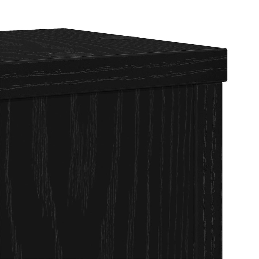 Plantenstandaard 2 pcs Zwart Eiken 15 x 15 x 20 cm Bewerkt hout