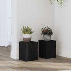 Plantenstandaard 2 stuks zwart eiken 15x15x20 cm