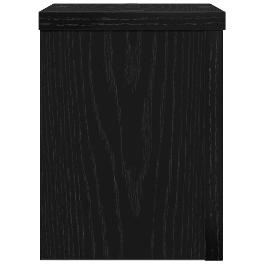 Plantenstandaard 2 pcs Zwart Eiken 15 x 15 x 20 cm Bewerkt hout