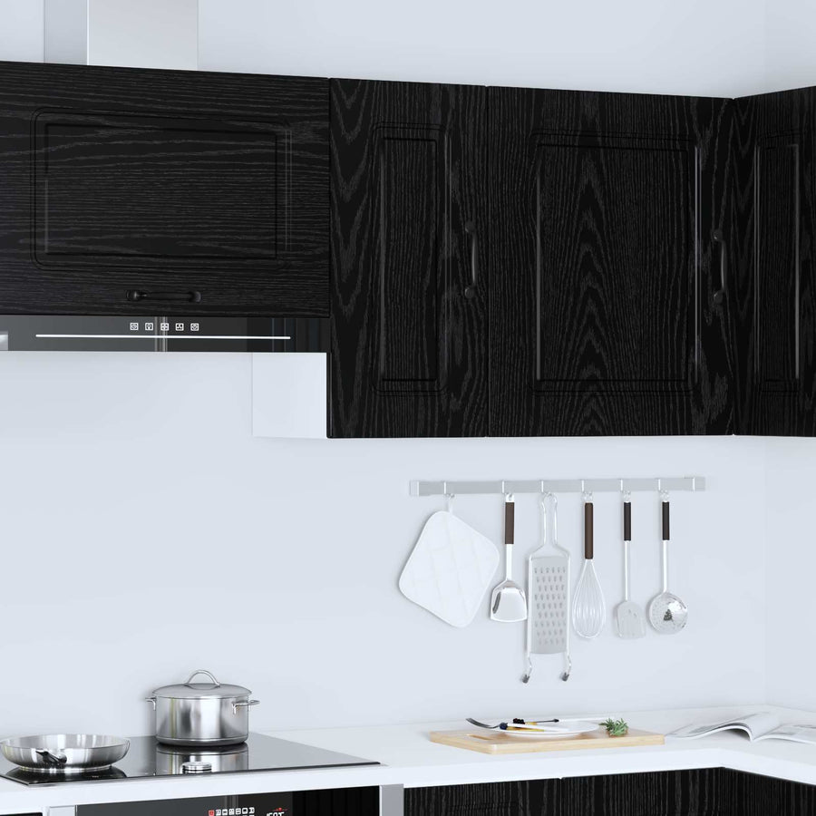 Keukenkast Kalmar Zwart Eiken 30 x 31 x 60 cm Bewerkt hout