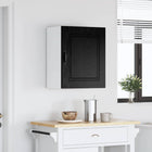 Keukenkast 50x31x60 cm zwart eiken bewerkt hout