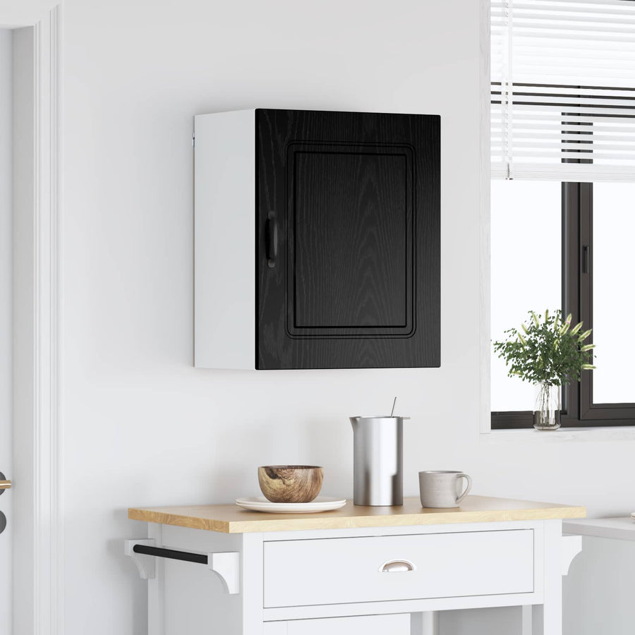 Keukenkast Kalmar Zwart Eiken 50 x 31 x 60 cm Bewerkt hout