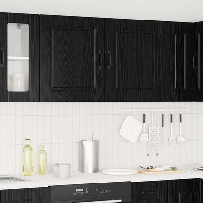 Keukenkast Kalmar Zwart Eiken 50 x 31 x 60 cm Bewerkt hout