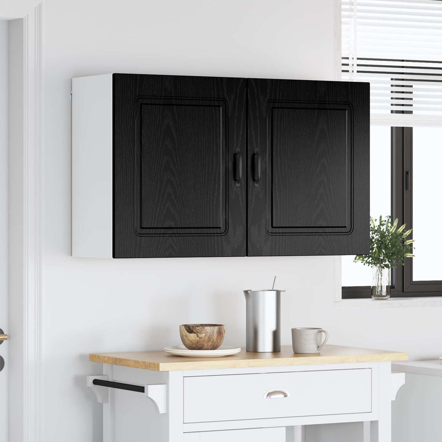 Keukenkast met opslag Kalmar 2 pcs Zwart Eiken 50 x 31 x 60 cm