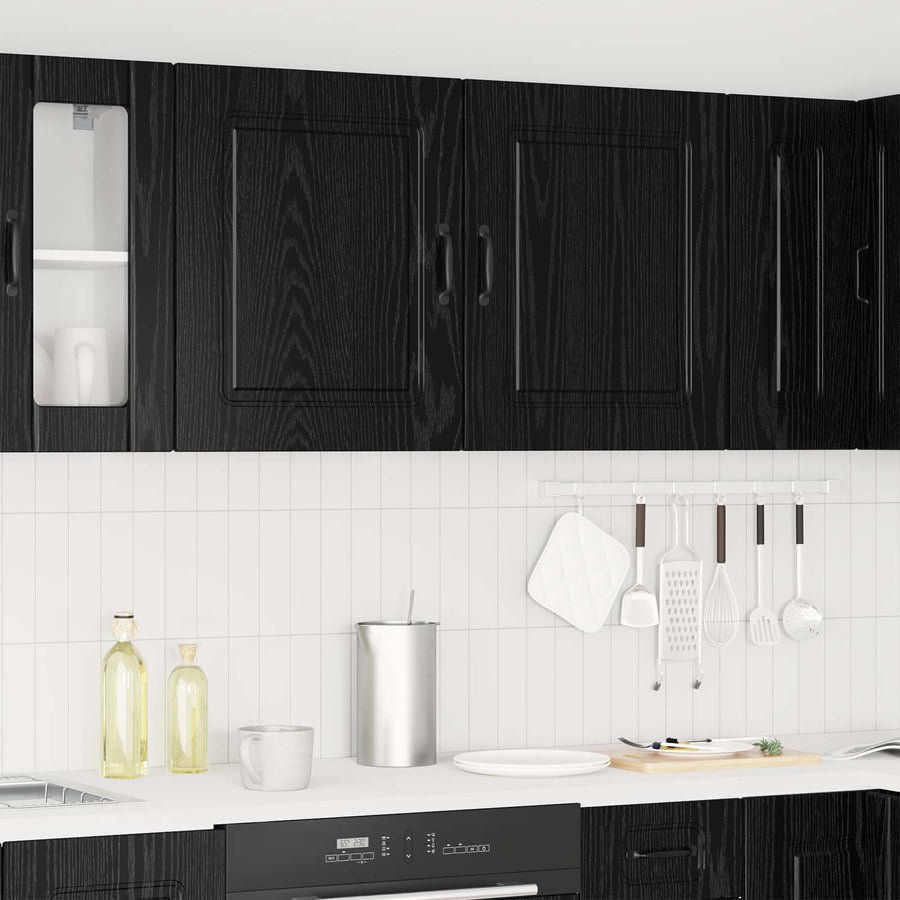 Keukenkast met opslag Kalmar 2 pcs Zwart Eiken 50 x 31 x 60 cm
