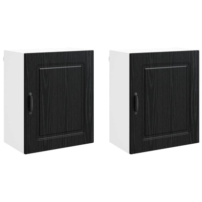 Keukenkast met opslag Kalmar 2 pcs Zwart Eiken 50 x 31 x 60 cm