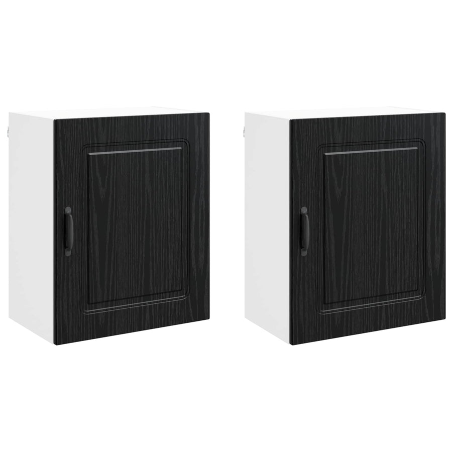 Keukenkast met opslag Kalmar 2 pcs Zwart Eiken 50 x 31 x 60 cm