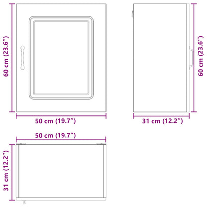 Keukenkast met opslag Kalmar 2 pcs Zwart Eiken 50 x 31 x 60 cm
