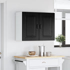 Keukenkast 80x31x60 cm zwart eiken bewerkt hout