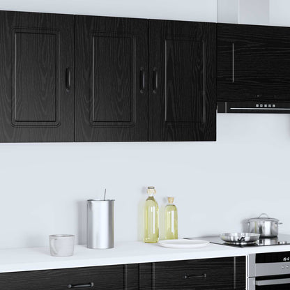 Keukenkast Kalmar Zwart Eiken 80 x 31 x 60 cm Bewerkt hout