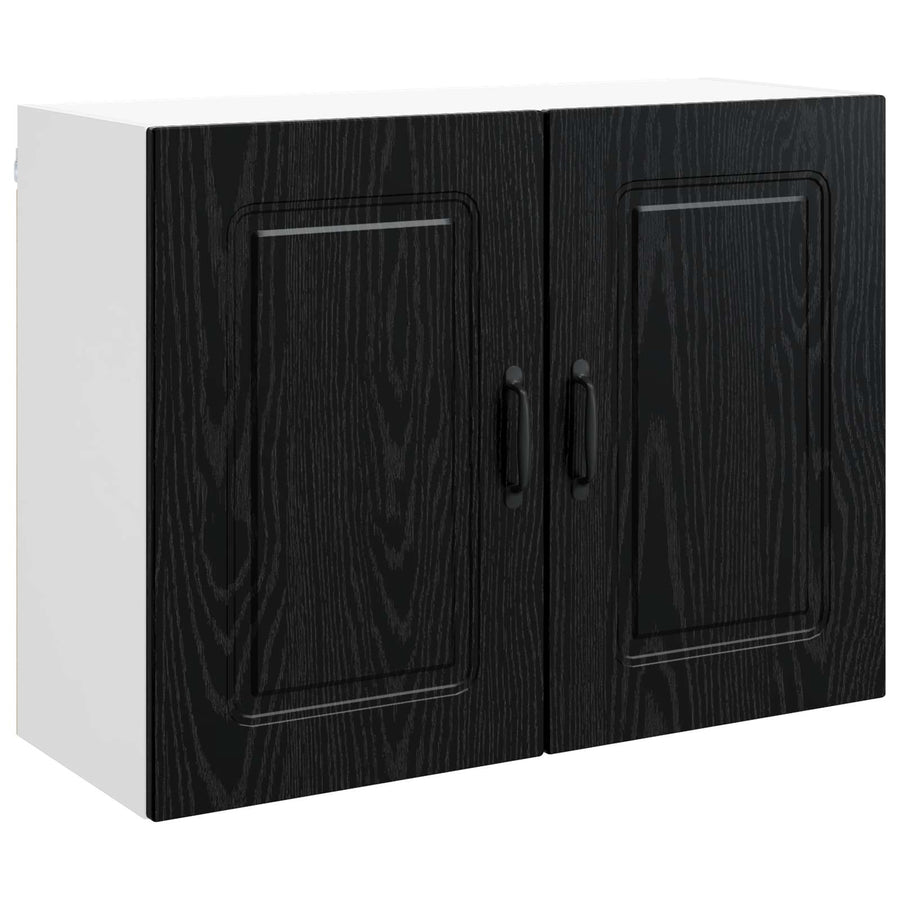 Keukenkast Kalmar Zwart Eiken 80 x 31 x 60 cm Bewerkt hout